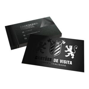 1.000/und. Cartão de Visita 4x4 Verniz Localizado